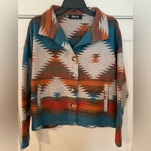 Western woman’s Navajo pattern jacket